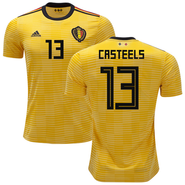 Belgium #13 Casteels Away Soccer Country Jersey - Click Image to Close